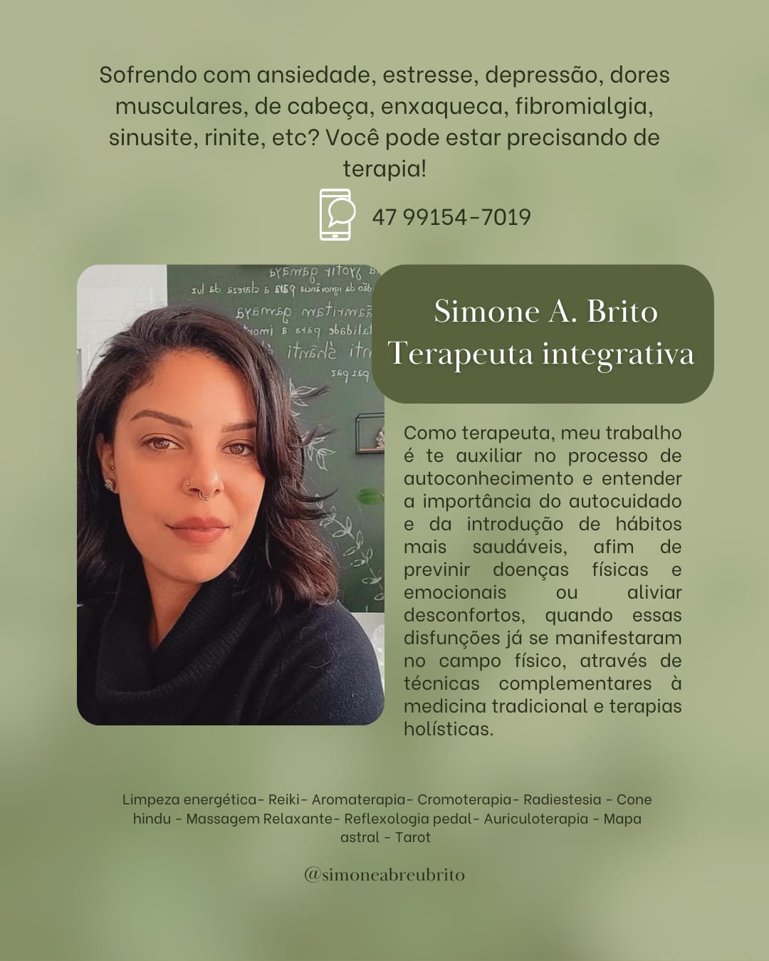 Simone A. Brito Terapias Holisticas em Nova Iguaçu
